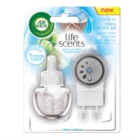 RECKITT BENCKISER Air Wick komplet sa punjenjem za električni osvježivač zraka bijeli el. aparat + refil Linen in the air 19ml