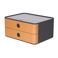 HAN ALLISON kutija s 2 ladice  karamel s crnom