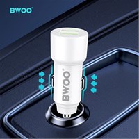 BWOO Auto punjač 2 x USB-A QC, 12W