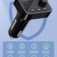 BWOO Auto punjač USB-A i USB-C i radio FM odašiljač