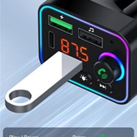 BWOO Auto punjač USB-A i USB-C i radio FM odašiljač