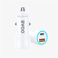 BWOO Auto punjač USB-A QC + USB-C PD, 38W