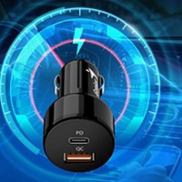 GENIUS Auto punjač USB-C PD i USB-A QC