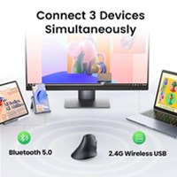 Ugreen Bežični bluetooth ergonomski vertikalni miš