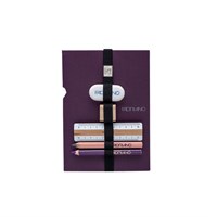 FABRIANO Bilježnica na točkice sa setom za pisanje A5 točice, ljubičasta