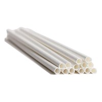 BIO PAPER PLUS papirne slamke o7x230 mm, bijele, 150 kom