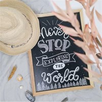 MAUL Crna ploča s drvenim okvirom