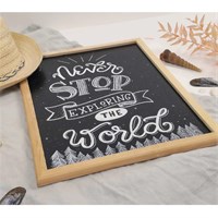 MAUL Crna ploča s drvenim okvirom