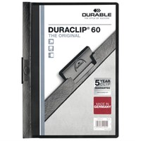 DURABLE DURACLIP® fascikl sa stiskačem crni