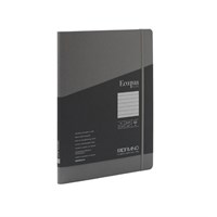 FABRIANO ECOQUA PLUS bilježnice sa skrivenom spiralom A4 crte, antracit