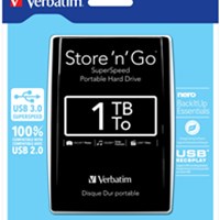 VERBATIM Eksterni disk Store 'n' Go 3.0 1TB, crni (53023)