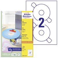 AVERY-ZWECKFORM Etikete za CD/DVD bijele