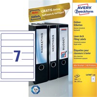 AVERY-ZWECKFORM Etikete za registratore