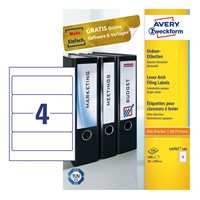 AVERY-ZWECKFORM Etikete za registratore