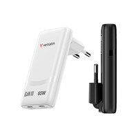 VERBATIM GaN zidni punjač od 65 W preklopni s 2 priključka