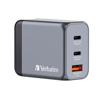 VERBATIM GaN zidni punjač od 65 W s 3 priključka