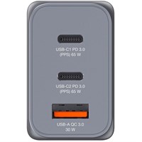 VERBATIM GaN zidni punjač od 65 W s 3 priključka