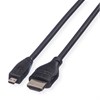 ROLINE HDMI kabel sa mrežom, TIP A (M) - TIP D (M) (micro)