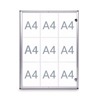 MAUL Indoor oglasni ormarić Extraslim 9xA4; 710x951x31 mm