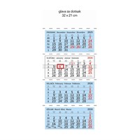 Kalendar zidni četverodjelni