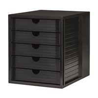 HAN KARMA ECO kutija s ladicama crna