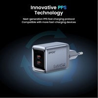 BWOO Kućni brzi 2 x PD USB-C GaN punjač 45W