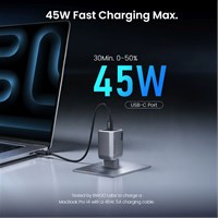 BWOO Kućni brzi 2 x PD USB-C GaN punjač 45W