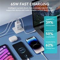 BWOO Kućni brzi 2 x QC USB-A i PD USB-C GaN punjač 65W