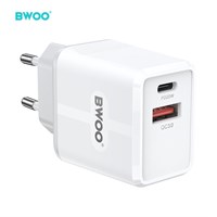 BWOO Kućni brzi QC USB-A i PD USB-C punjač 20W