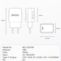 BWOO Kućni brzi USB-C punjač 20W