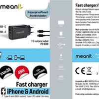 MEANIT Kućni brzi USB punjač 45W