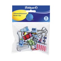 PELIKAN Kvačice u boji 12 komada, sortirane veličine 12 mm, 19 mm, 32 mm