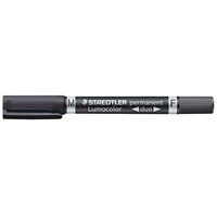 STAEDTLER LUMOCOLOR DUO permanent flom. 0.6/1.5, crni