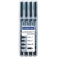 STAEDTLER LUMOCOLOR permanent crni 4/1