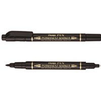 PENTEL Marker permanentni PENTEL TWIN TIP N crni