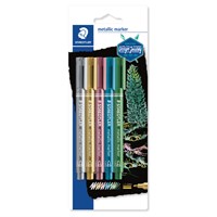 STAEDTLER METALIC permanent marker blister: zlatni, srebrni, crveni, plavi, zeleni