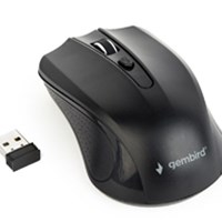 GEMBIRD MUSW-4B-04 bežični optički miš Crno tijelo crni bok
