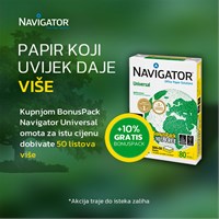 THE NAVIGATOR COMPANY NAVIGATOR Universal papir A4 80gr. BONUS PACK +10% (550 listova)