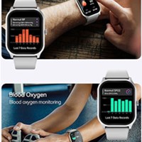 BWOO Pametni sat s fitness trackerom 2.01" Touch Round Screen IP67