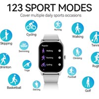 BWOO Pametni sat s fitness trackerom 2.01" Touch Round Screen IP67