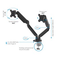 FELLOWES PLATINUM H nosač dva monitora