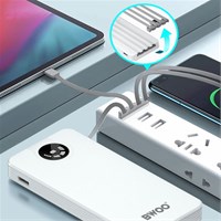 BWOO Power Bank 10,000 mAh s 4 ugrađena kabela
