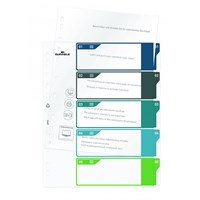 DURABLE Pregradni karton s jezičcima u boji i prozirnom naslovnicom PP