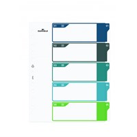 DURABLE Pregradni karton s jezičcima u boji i prozirnom naslovnicom PP A4 1-5