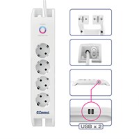 COMMEL Produžni el. kabel sa prenaponskom zaštitom 108