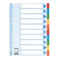 ESSELTE Registar A4 kartonski 10 boja, karton