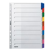 LEITZ Registar kartonski A4, 10 boja