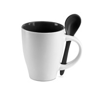 GIFTS Šalica sa žličicom Dual bijelo/crna