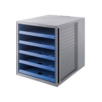 HAN SCHRANK KARMA kutija s ladicama siva/plava