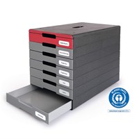 DURABLE Set ladica IDEALBOX PRO 7 sivo / crveni